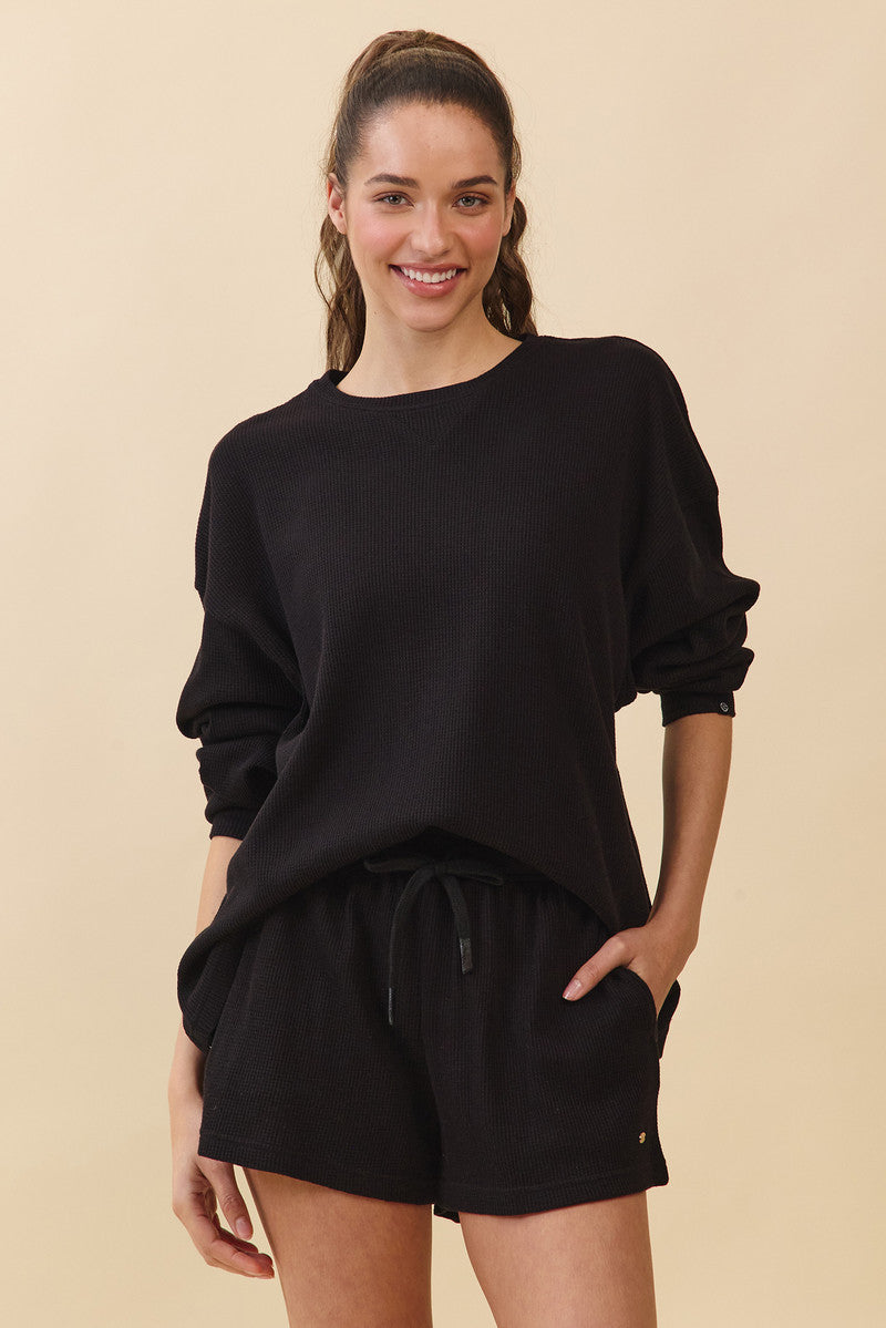 TL138 SOFT WAFFLE LONG TEE
