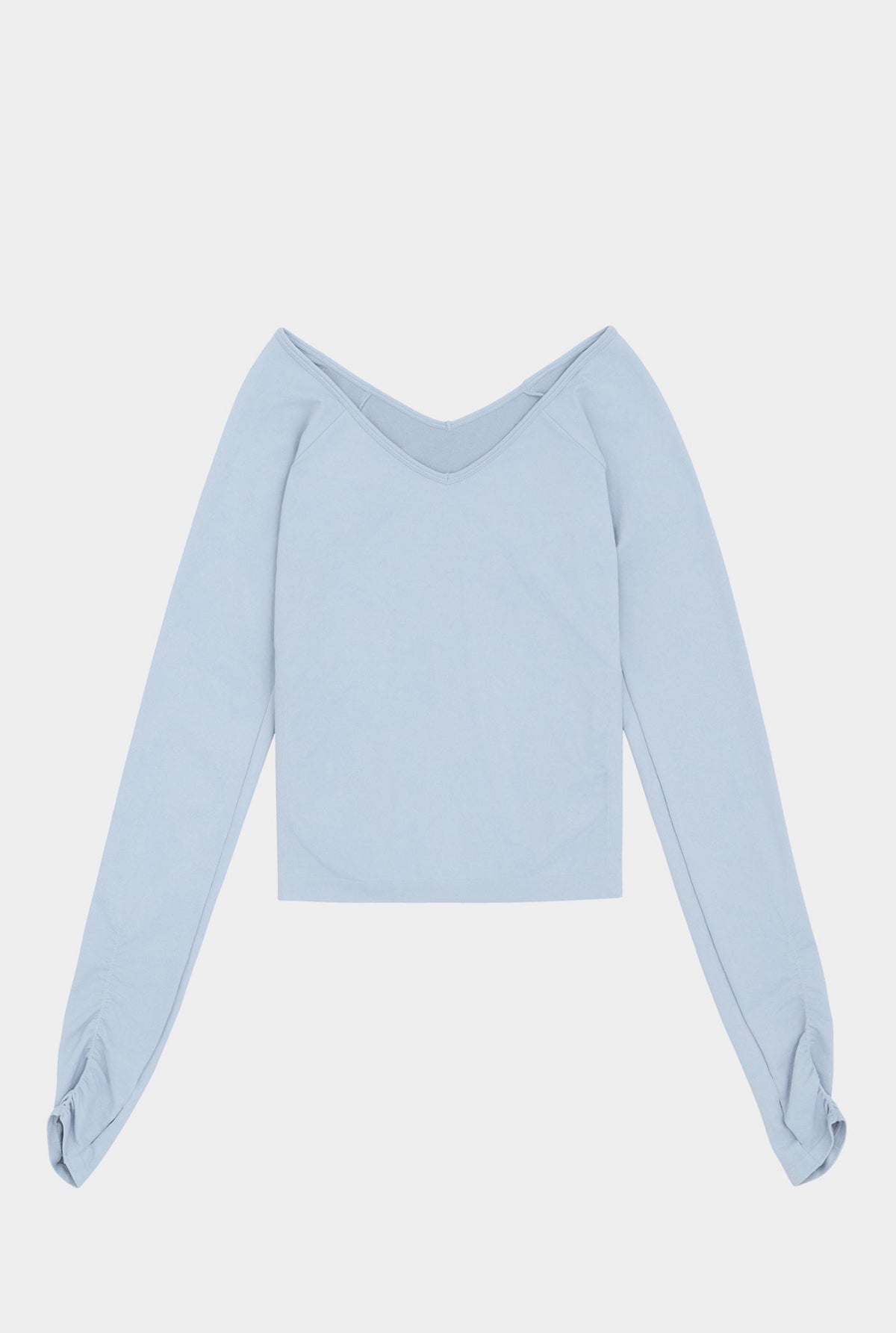 TL054 SOFT V-NECK FINGERHOLE TOP
