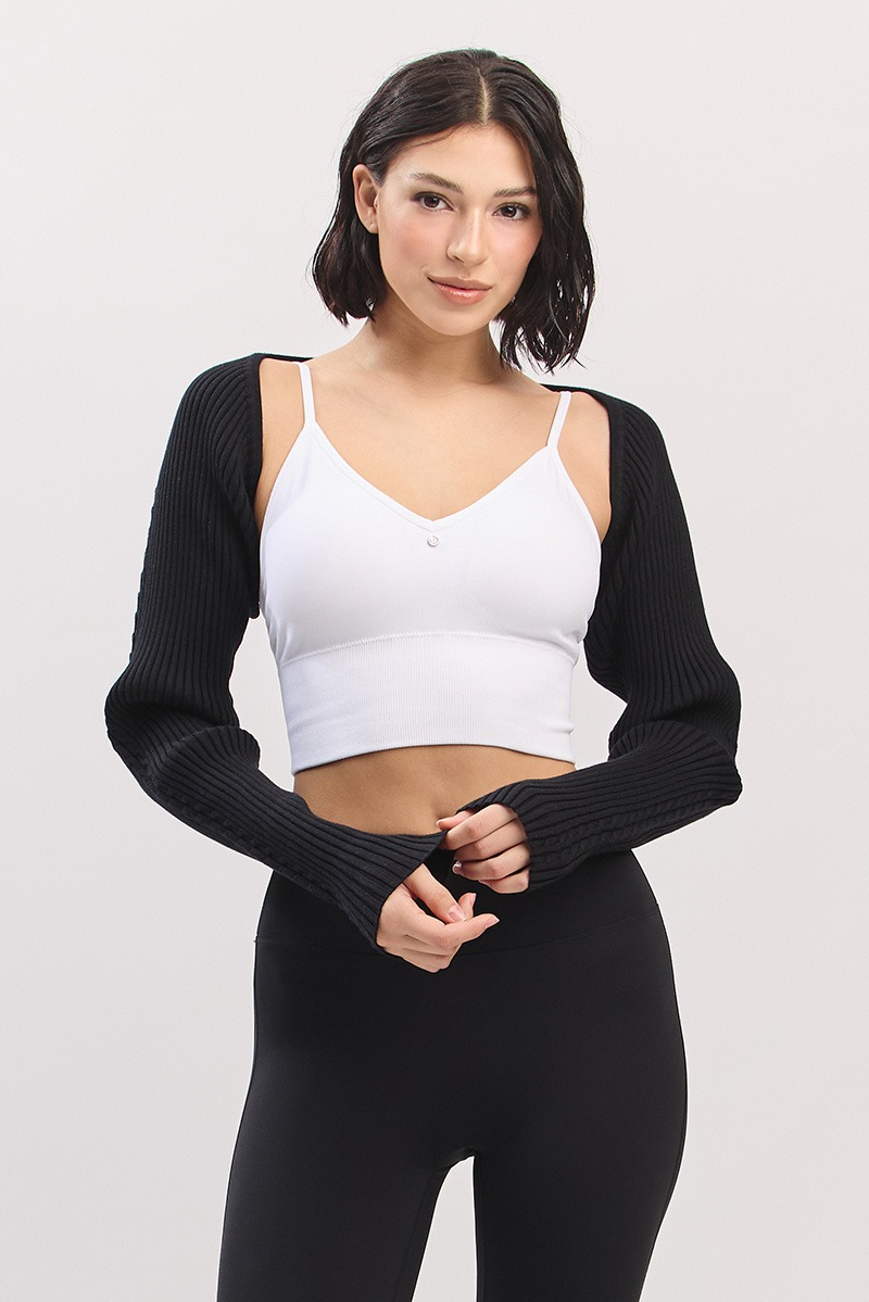 SC232 TWOTONE BOLERO KNIT