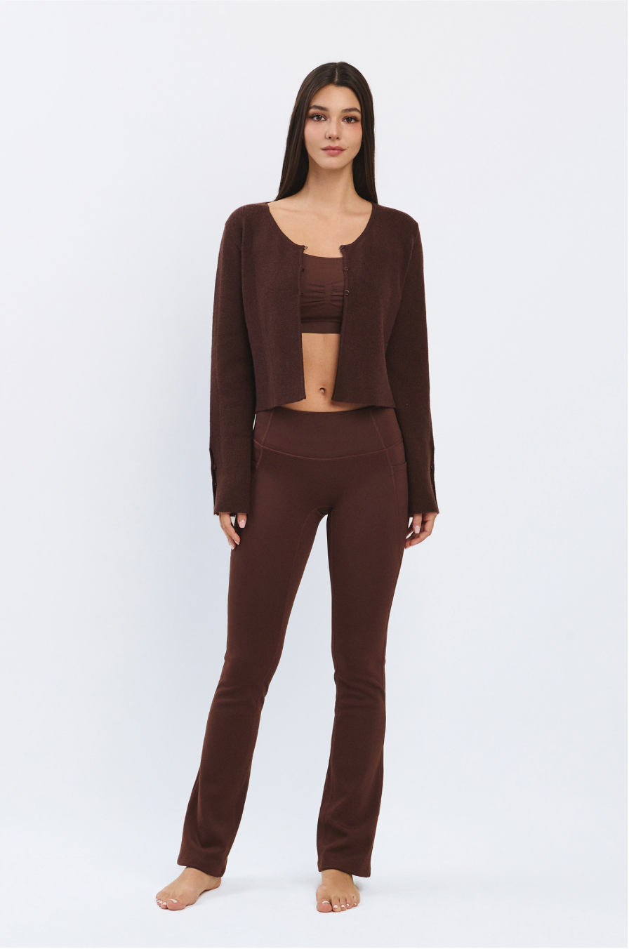 PL418 BONDED FLARE LEGGINGS