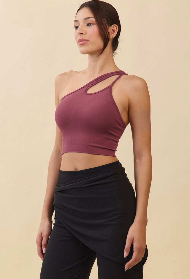 TT044 CONTOUR ONESHOULDER TANKTOP